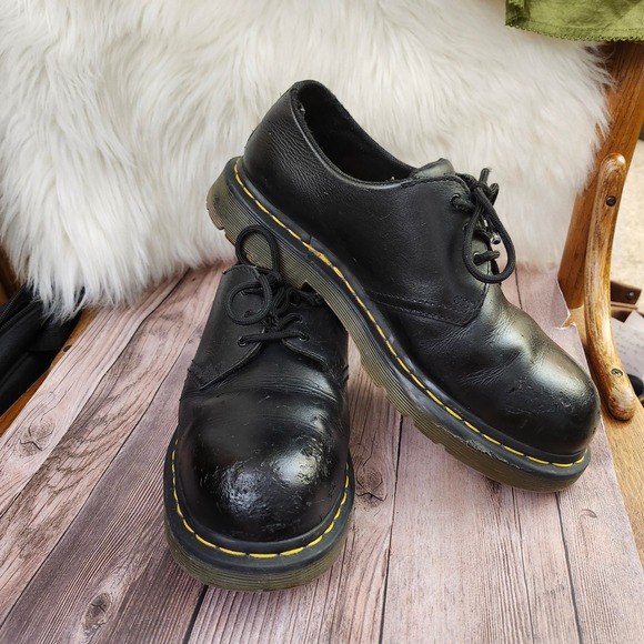 Dr. Martens Other - Dr. Martens 1461  Steel Toe Safety Shoes Slip Resistant Work Oxfords Sz L11 M10